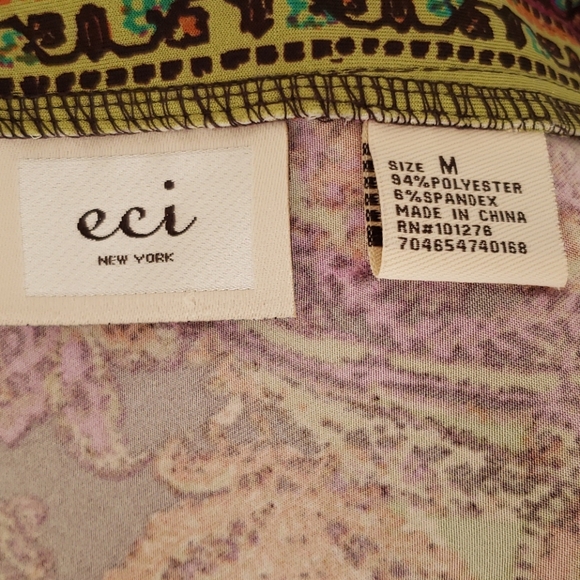 ECI Colorful Boho Dress with Tie - Picture 4 of 4